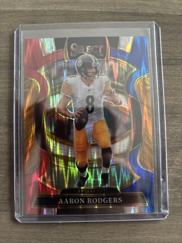 2025 Panini Select - Aaron Rodgers #51 Concourse Red White & Blue Steelers NFL