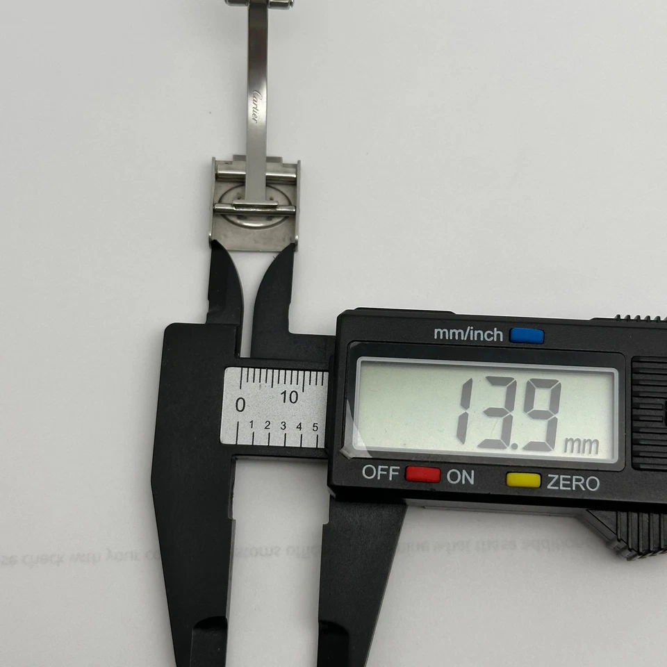 Authentic Cartier Santos Ronde 14mm Steel 18K Gold Deployment Buckle Clasp - Image 3 of 4