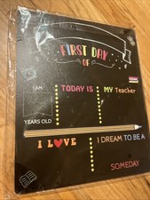 First and Last Day of School Board Sign 10x12  Reversible Chalkboard Photo Ops