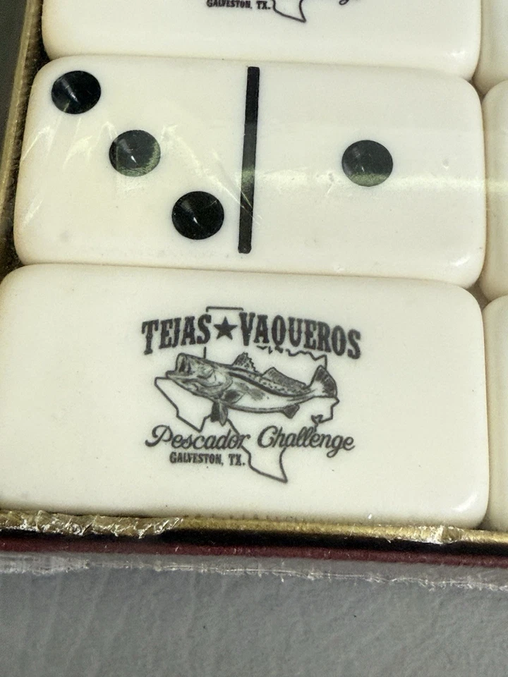 Puremco Marblelike Tejas Vaqueros Pescador Challenge 28 Extra Thick Dominoes - Image 2 of 4