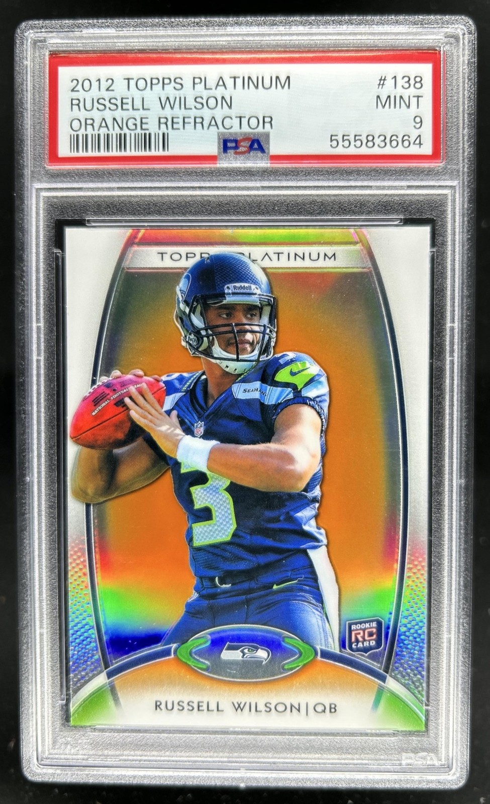 Russell Wilson Topps Platinum #138 Orange Refractor