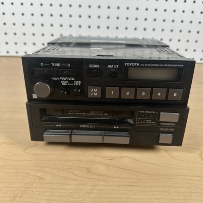 VINTAGE Toyota PLL Synthesized AM/Fm Receiver 5426 w/ Auto Reverse Cassette 1910