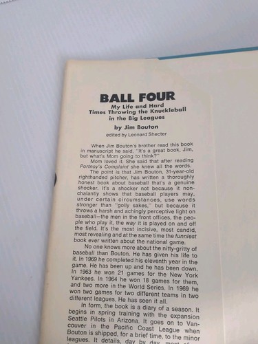 Ball Four by Jim Bouton, 1970 Book Fifth Printing Hardcover - Picture 6 of 7