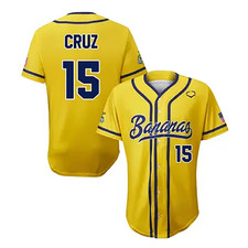 Savannah Bananas 15 Cruz Baseball Jersey All Size BB535