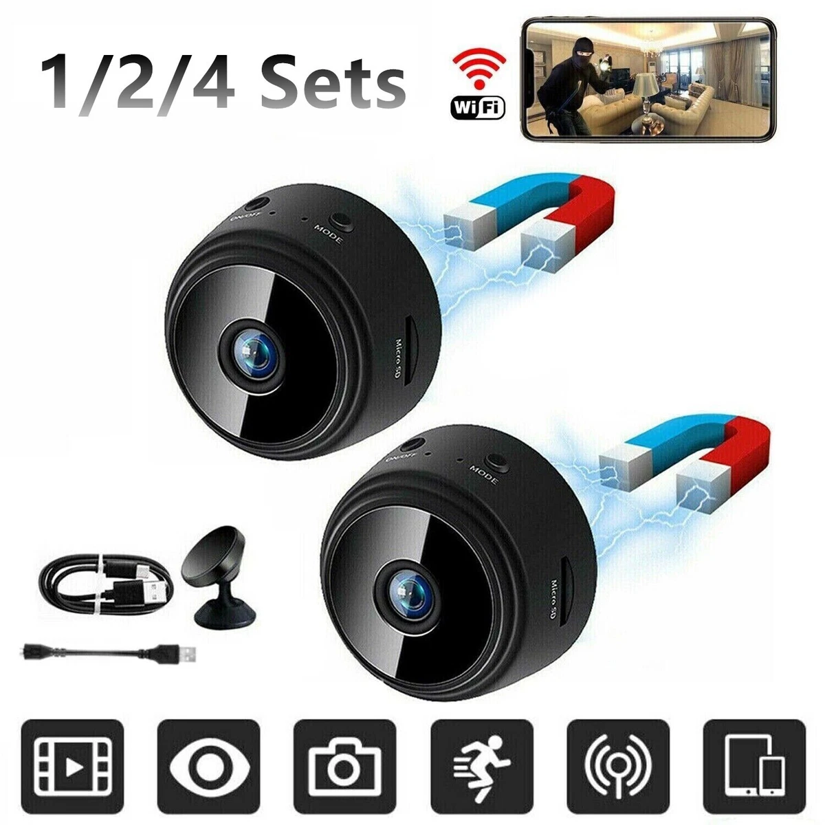 1080P HD Camera Mini WiFi Wireless Camera Video Night Vision