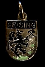 ❤️Bransoletka żebracza Wisiorek Herb GEIZING Saksonia Rudawy antyczny charm ALT O32