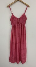 Urban Outfitters Indian Ocean Sanskrit Midi Dress Pink Size XS / S NEW