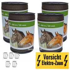 Weidezaunband 20 mm braun 800 m mit Zubeh&ouml;r,Weidezaun