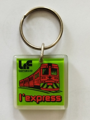 Schlüsselanhänger BOURBON flach - LNC LONACO L'EXPRESS Zug U-Bahn