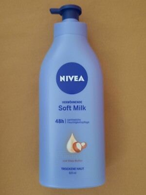 Große  NIVEA Soft Milk 625ml 48h samtweiche Feuchtigkeitspflege für TrockeneHaut
