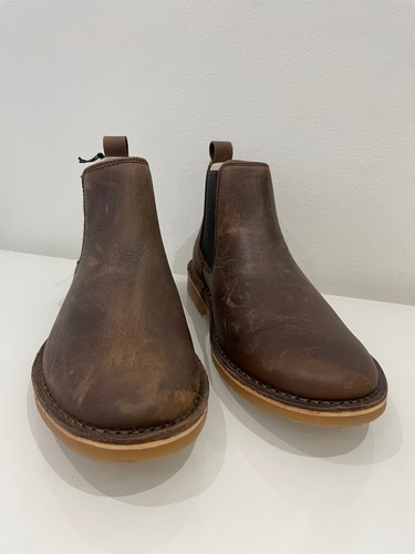 JACK & JONES Leo Gamuza Chelsea Botas Reino Unido 6 UE 40 Cuero Marrón PVP £65 - Imagen 7 de 9