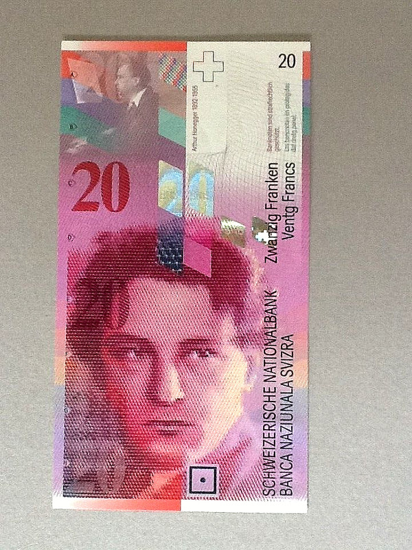 Switzerland 20 Francs P-69f 2012