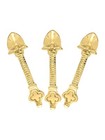 Multipack High Polish Brass Incense Spoons with Embossed Design 4 3/5 In 3 Pack — photo 1
