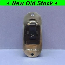 Vintage Despard Interchangeable Toggle Panel Switch, Double-Pole DPST, Brown H&H