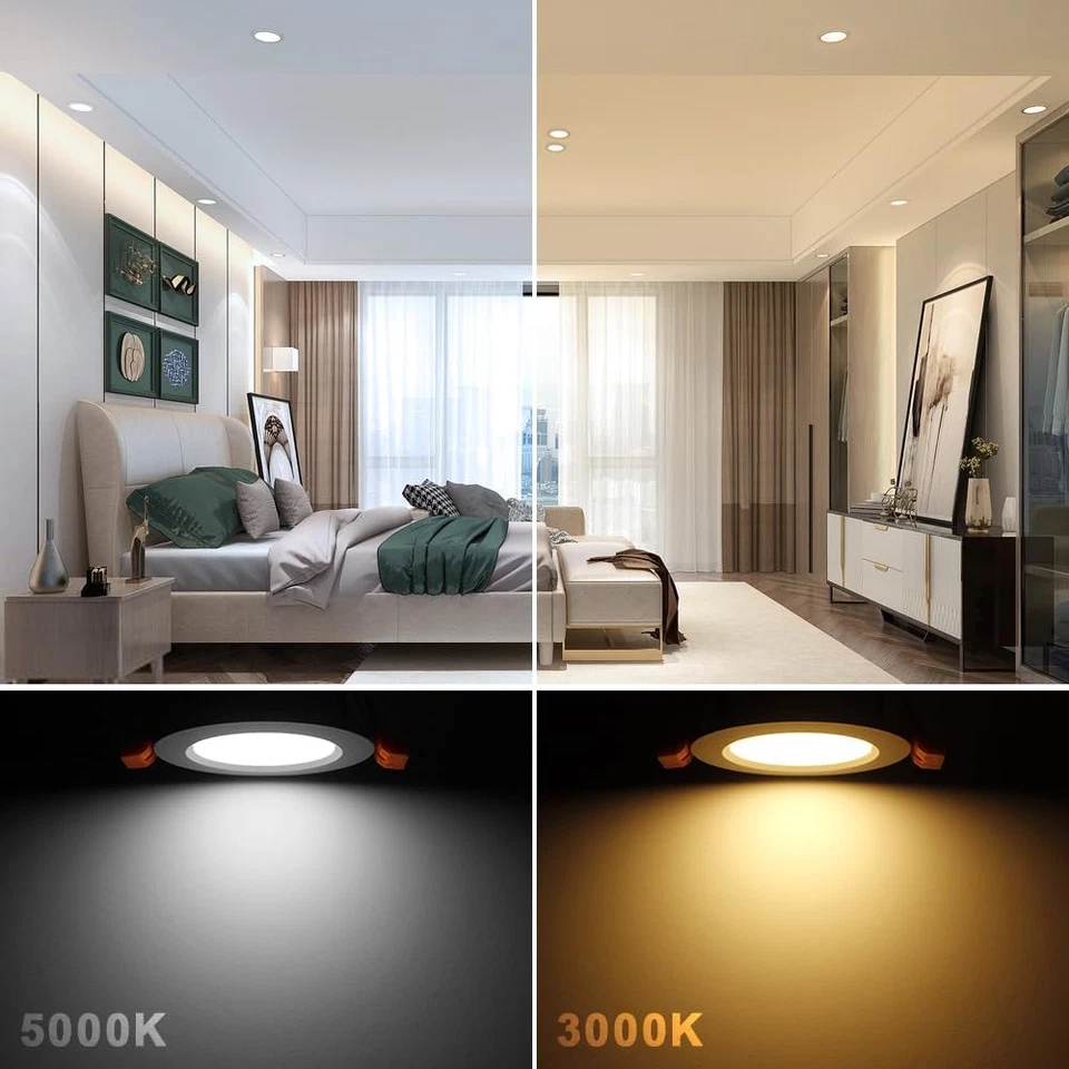 3W Dimmable LED Downlight Kit, 2 Inch Recessed Ceiling Lights, 6 Pack - 3000K Wa - Image 2 of 4