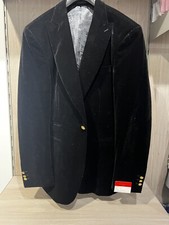 INSERCH NWT MEN  S BLACK VELVET PEAK LAPEL 1 BUTTON BLAZER SIZE L
