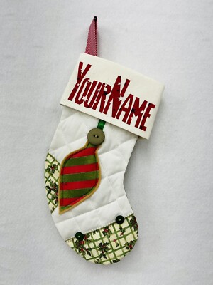 MINI STOCKING. ORNAMENTS.  Aunt Joys Personalized Christmas Stockings.