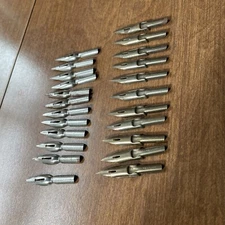 24 total - Eagle Pencil Co. Steel Pen Tips, 12  (E 830) , 12 (E Falcon), "as is"