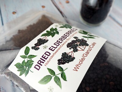 Holunderbeeren Holunder Getrocknet Ganz Fructus Sambuci Sambucus Nigra 1KG