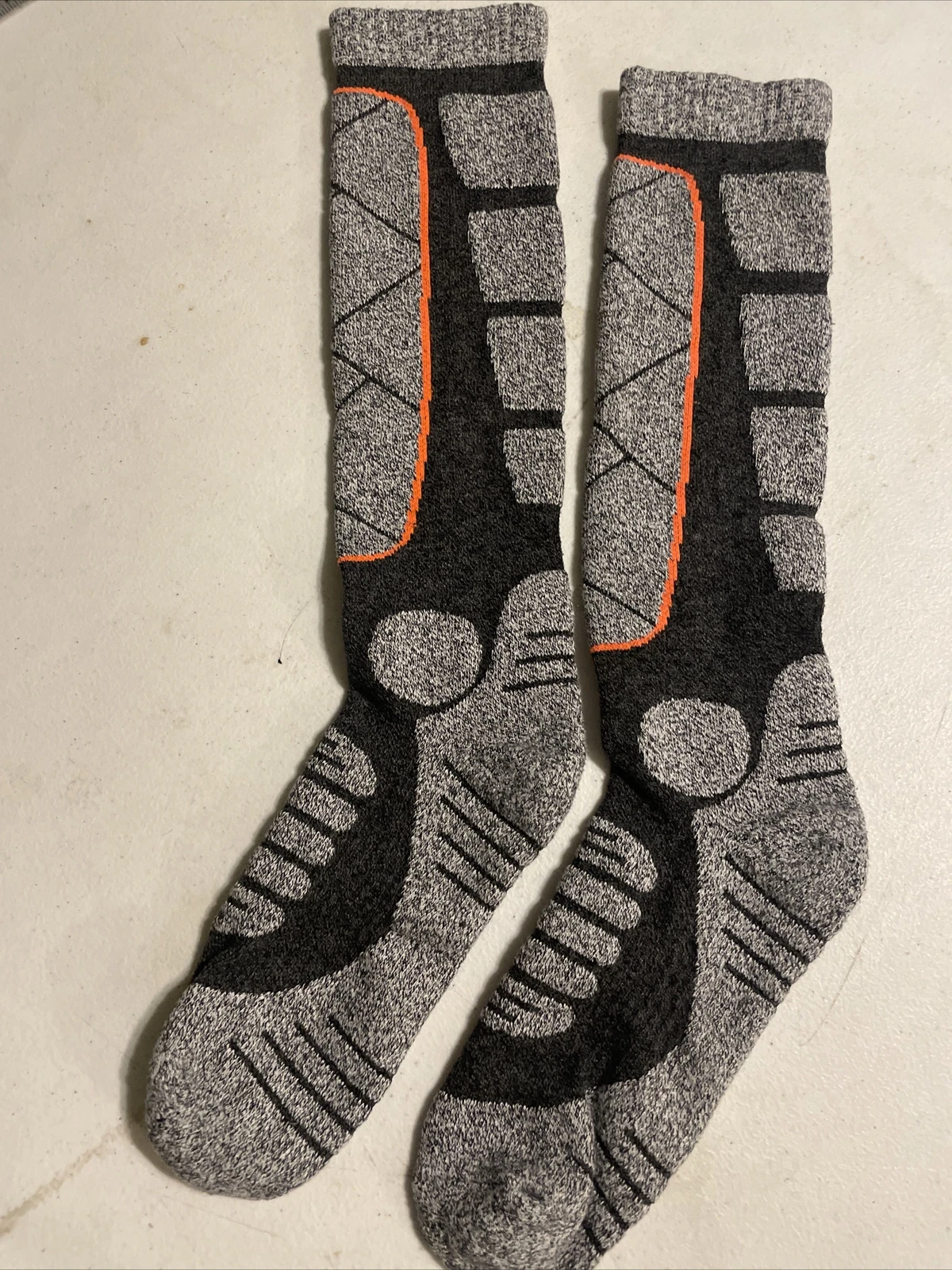 Knee high ski sock, thick padded, thermal, mens size, winter outdoor sports