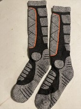 Knee high ski sock, thick padded, thermal, mens size, winter outdoor sports