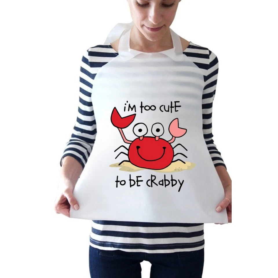 Baberos desechables de plástico para mariscos adultos para hervir mariscos 25/50/100/200/500 piezas Foto 3 de 4