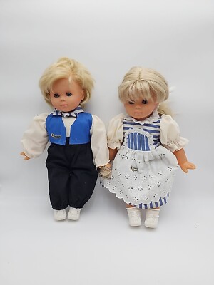 German Liebermann Elegance CE Boy and Girl doll 16  RARE Vintage Toy