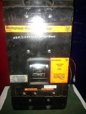 Westinghouse NBM31200 Mining Circuit Breaker, 1200A, 600Vac, 2500-5000A Trip