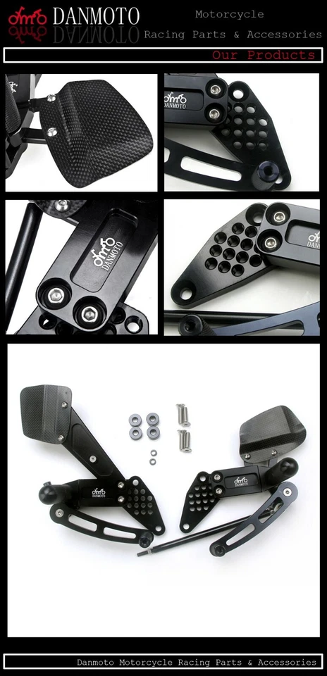 Juegos traseros Suzuki B-King 1300 negros Danmoto FR73 Foto 4 de 4