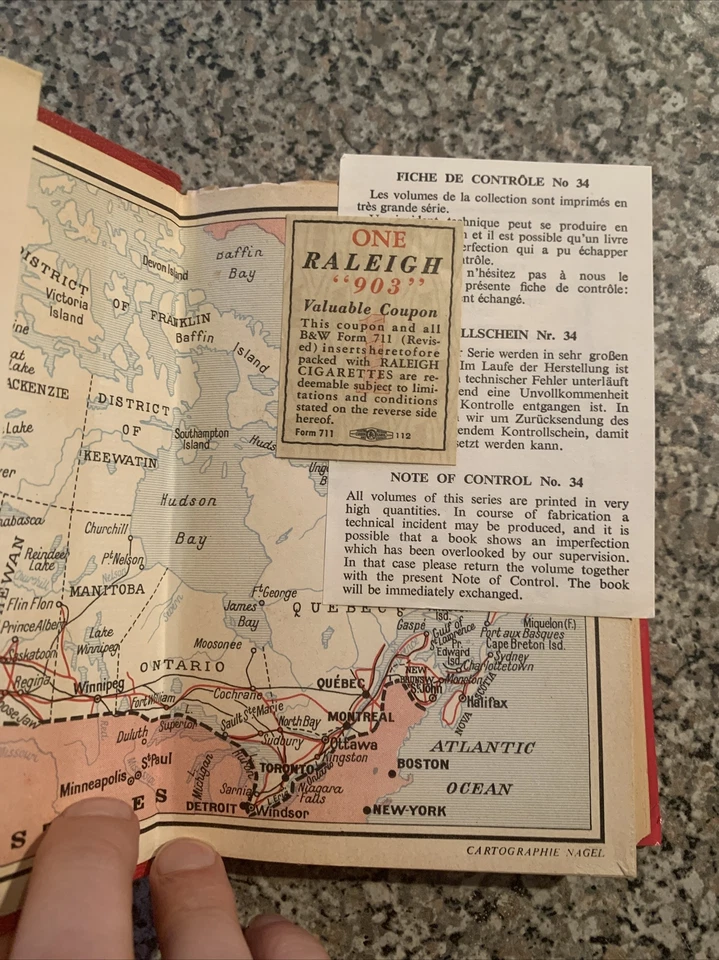 1968 Antique Travel Guide Reference Book "Nagel's Canada" Foto 3 de 4