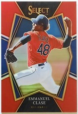 Emmanuel Clase 2022 Panini Select #132 Red Prizm Premier SP# 21/199 Guardians