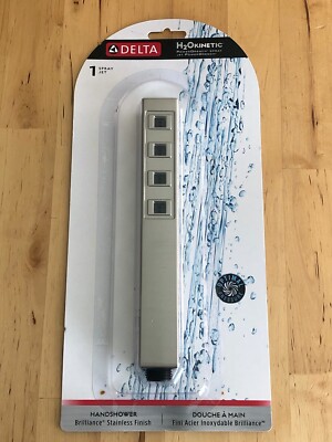NEW - Delta 59567-SS-PK H2OKINETIC  POWERDRENCH HANDSHOWER BRILLIANCE STAINLESS