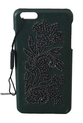 DOLCE & GABBANA Phone Case Cover Dark Green Beaded Leather iPhone6 Plus RRP $600