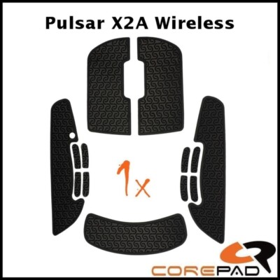 Corepad Soft Grips black Pulsar X2A Ambidextrious Mouse Grip Tapes Stickers