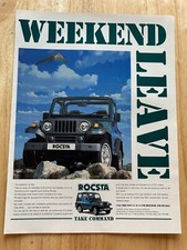 Vintage 1990's Asia Rocsta Off Road Jeep Original Advert Advertising