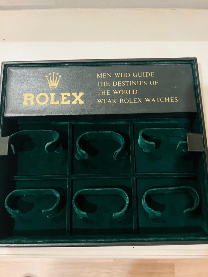 Vassoio Per Rivinditore Di Orologi ROLEX 6 Posti RARO DELL ANNO 1976