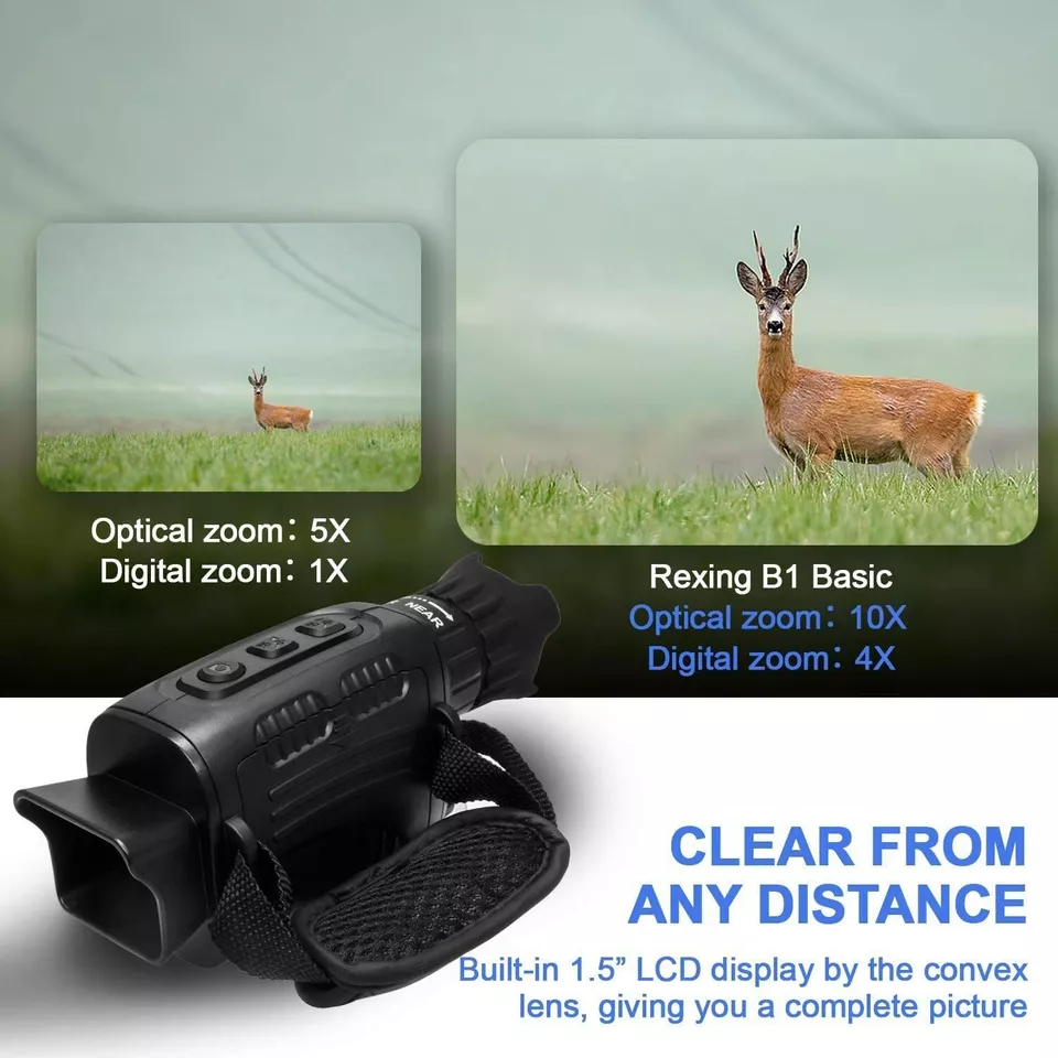 Rexing B1 Basic Night Vision Goggles/Monoculars w/1.5“ LCD Screen, Video Record - Image 2 of 4