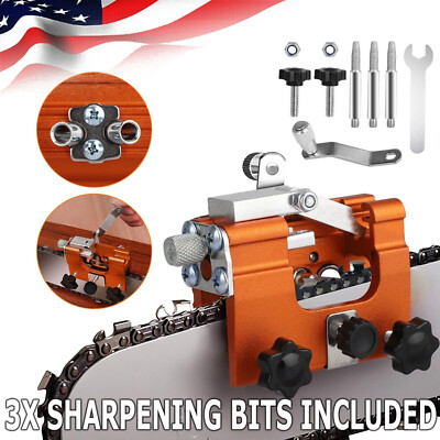 1PCS Chainsaw Chain Sharpening Jig Portable Hand Crank Sharpener Tool ...