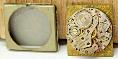 Vintage Gotham XTKU 17 jewel wrist watch movement with gemmed dial