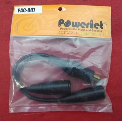 NEW Powerlet (PAC-007) Powerlet Straight Plug to Two Powerlet Sockets Y ...