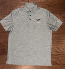 Under Armour VA Tech Virginia Tech Men’s Polo Shirt Heat Gear Size M Gray — photo 1