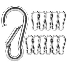 304 Stainless Steel Carabiner Snap Hook Quick Link Clip M4 M5 M6 Lock Ring UK