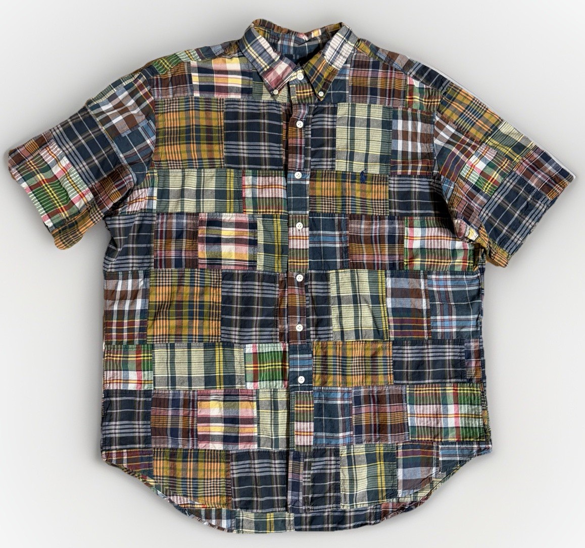 Ralph Lauren Patch Work Madras Button Down Shirt … - image 3
