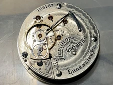 1902 Hamilton Railroad Grade 925 18s 17 Jewels Mens Pocket watch movement 