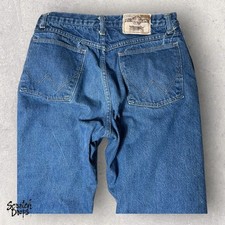 Wrangler Vintage 90s Red Lining Blue Denim Jeans High Waist Straight Leg Pants