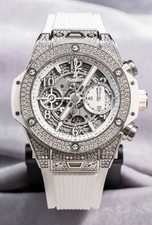 Hublot Big Bang Unico Titanium Pave Diamonds 42mm B&P 2019 441.NE.2010.RW.1704 2