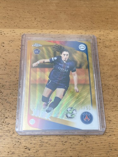 2025-26 Topps Chrome UWCL Women’s Soccer Florianne Jourde Gold Wave #/50 RC