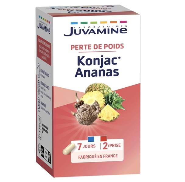 Perte de poids efficace Juvamine konjac ananas gélules coupe faim naturel