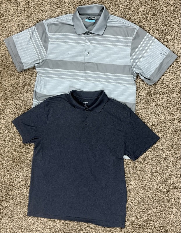 Lot Of 2 Men’s Size Large Golf Polo Shirts PGA Tour & Old Navy Active Core Go-