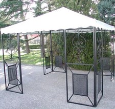 GAZEBO IN FERRO BATTUTO FRIENDLY MT.3X3 ARREDO GIARDINO ARREDAMENTO ESTERNO